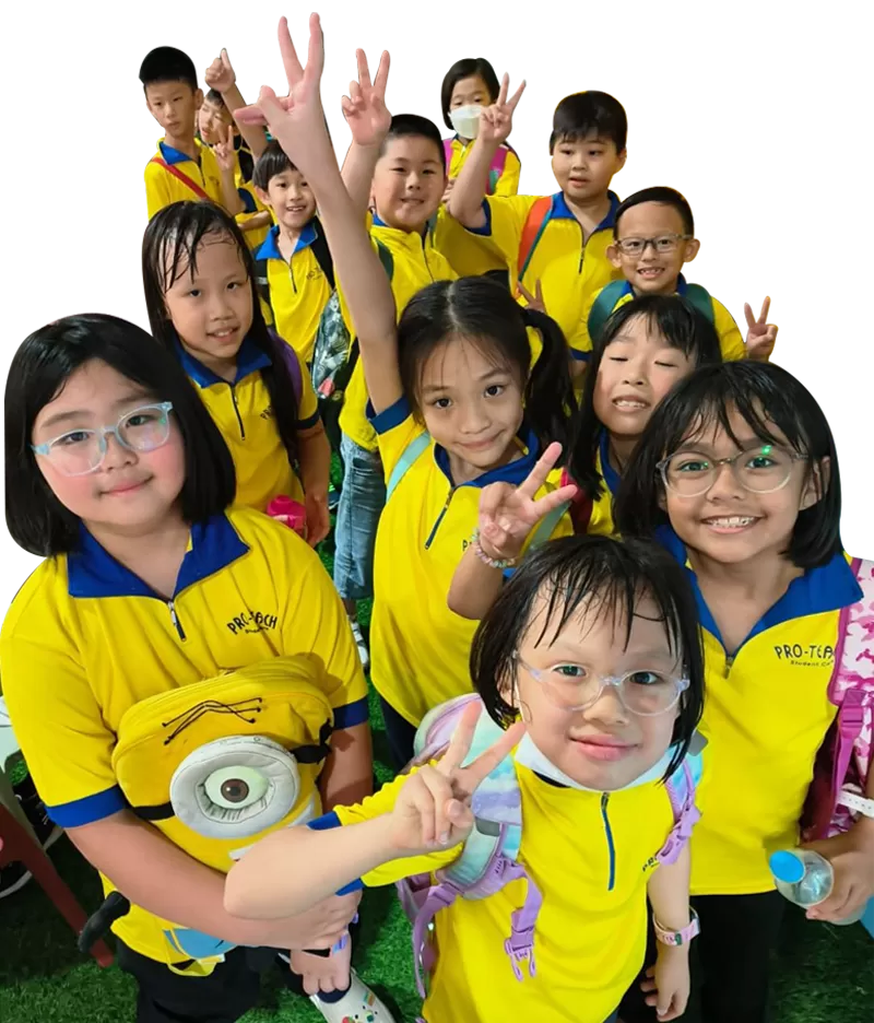 Teacher with students at Pro-Teach student care Toa Payoh